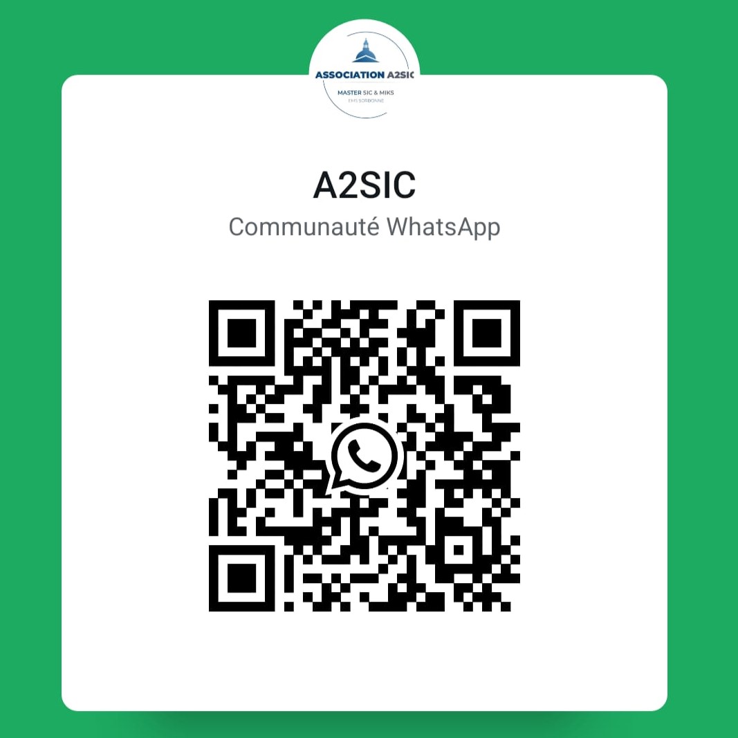 QR code pour rejoindre la communauté WhatsApp A2SIC